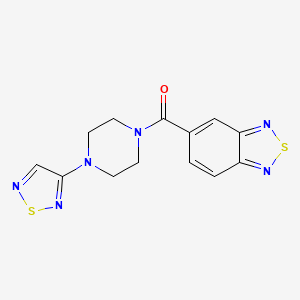 molecular formula C13H12N6OS2 B3016461 5-[4-(1,2,5-Thiadiazol-3-yl)piperazine-1-carbonyl]-2,1,3-benzothiadiazole CAS No. 2097920-76-6