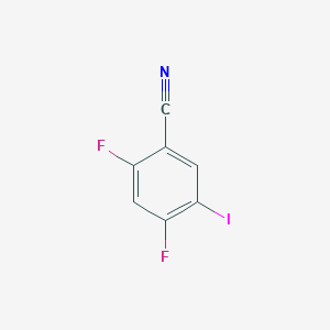 molecular formula C7H2F2IN B3016462 2,4-二氟-5-碘苯甲腈 CAS No. 1803837-32-2