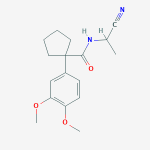 molecular formula C17H22N2O3 B3016464 N-(1-Cyanoethyl)-1-(3,4-dimethoxyphenyl)cyclopentane-1-carboxamide CAS No. 1607062-30-5