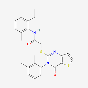 2-{[3-(2,3-dimethylphenyl)-4-oxo-3,4-dihydrothieno[3,2-d]pyrimidin-2-yl]sulfanyl}-N-(2-ethyl-6-methylphenyl)acetamide