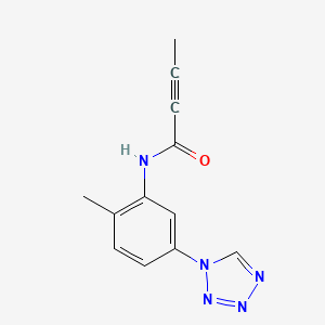 molecular formula C12H11N5O B3016468 N-[2-Methyl-5-(tetrazol-1-yl)phenyl]but-2-ynamide CAS No. 2249073-48-9
