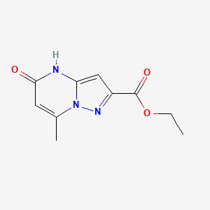 molecular formula C10H11N3O3 B3016479 7-甲基-5-氧代-4,5-二氢吡唑并[1,5-a]嘧啶-2-甲酸乙酯 CAS No. 938022-20-9