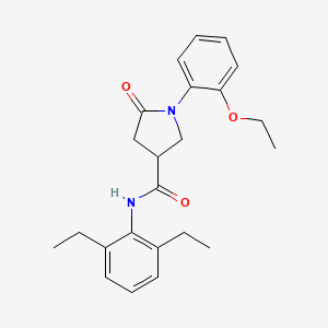 molecular formula C23H28N2O3 B3016491 N-(2,6-diethylphenyl)-1-(2-ethoxyphenyl)-5-oxopyrrolidine-3-carboxamide CAS No. 873569-72-3
