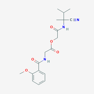 [2-[(2-Cyano-3-methylbutan-2-yl)amino]-2-oxoethyl] 2-[(2-methoxybenzoyl)amino]acetate