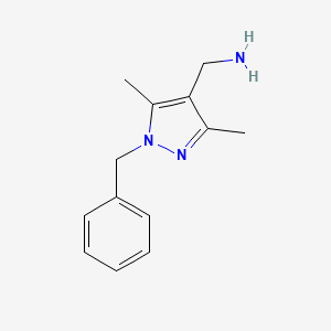 molecular formula C13H17N3 B3016522 (1-苄基-3,5-二甲基-1H-吡唑-4-基)甲胺 CAS No. 956567-89-8