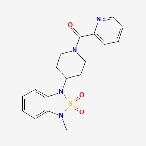 molecular formula C18H20N4O3S B3016523 (4-(3-methyl-2,2-dioxidobenzo[c][1,2,5]thiadiazol-1(3H)-yl)piperidin-1-yl)(pyridin-2-yl)methanone CAS No. 2034296-95-0
