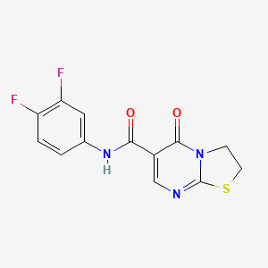 molecular formula C13H9F2N3O2S B3016532 N-(3,4-二氟苯基)-5-氧代-3,5-二氢-2H-噻唑并[3,2-a]嘧啶-6-甲酰胺 CAS No. 443329-86-0