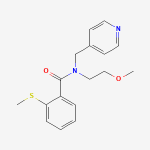 molecular formula C17H20N2O2S B3016544 N-(2-methoxyethyl)-2-(methylthio)-N-(pyridin-4-ylmethyl)benzamide CAS No. 1286720-58-8