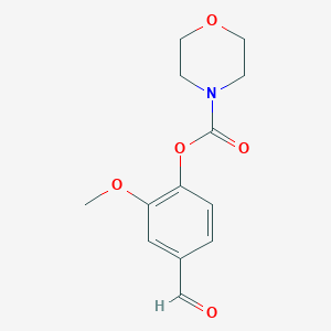 molecular formula C13H15NO5 B3016556 4-甲酰基-2-甲氧基苯基吗啉-4-甲酸酯 CAS No. 309730-82-3