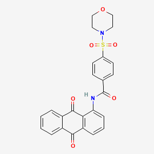 molecular formula C25H20N2O6S B3016560 N-(9,10-dioxoanthracen-1-yl)-4-morpholin-4-ylsulfonylbenzamide CAS No. 300568-18-7