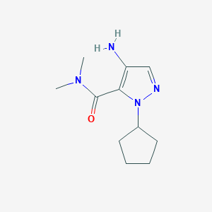 molecular formula C11H18N4O B3016564 4-Amino-1-cyclopentyl-N,N-dimethyl-1H-pyrazole-5-carboxamide CAS No. 2101199-05-5