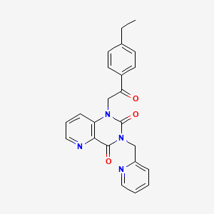 molecular formula C23H20N4O3 B3016568 1-(2-(4-ethylphenyl)-2-oxoethyl)-3-(pyridin-2-ylmethyl)pyrido[3,2-d]pyrimidine-2,4(1H,3H)-dione CAS No. 941901-33-3