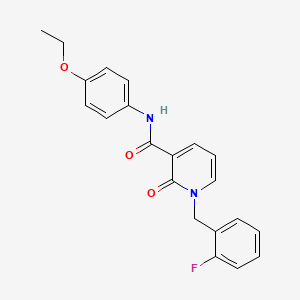 molecular formula C21H19FN2O3 B3016590 N-(4-ethoxyphenyl)-1-(2-fluorobenzyl)-2-oxo-1,2-dihydropyridine-3-carboxamide CAS No. 946221-89-2