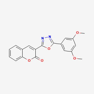 3-[5-(3,5-dimethoxyphenyl)-1,3,4-oxadiazol-2-yl]-2H-chromen-2-one