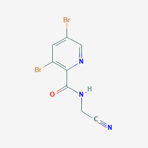 molecular formula C8H5Br2N3O B3016603 3,5-dibromo-N-(cyanomethyl)pyridine-2-carboxamide CAS No. 1797217-03-8