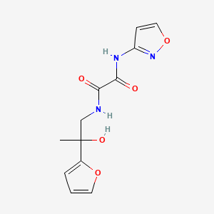 molecular formula C12H13N3O5 B3016609 N1-(2-(呋喃-2-基)-2-羟基丙基)-N2-(异恶唑-3-基)草酰胺 CAS No. 1396782-25-4