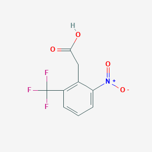 molecular formula C9H6F3NO4 B3016614 2-[2-硝基-6-(三氟甲基)苯基]乙酸 CAS No. 1214331-77-7