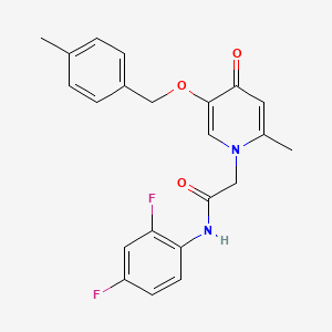 molecular formula C22H20F2N2O3 B3016621 N-(2,4-difluorophenyl)-2-(2-methyl-5-((4-methylbenzyl)oxy)-4-oxopyridin-1(4H)-yl)acetamide CAS No. 946379-94-8