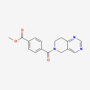 molecular formula C16H15N3O3 B3016629 Methyl 4-(5,6,7,8-tetrahydropyrido[4,3-d]pyrimidine-6-carbonyl)benzoate CAS No. 1797868-75-7