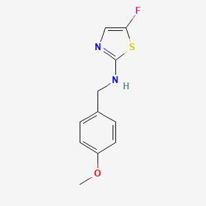 molecular formula C11H11FN2OS B3016643 5-fluoro-N-(4-methoxybenzyl)thiazol-2-amine CAS No. 1443377-39-6