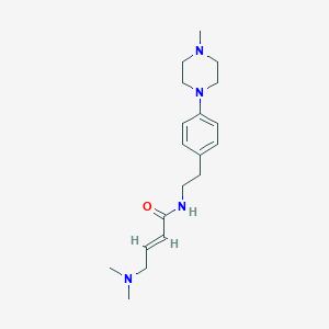 molecular formula C19H30N4O B3016648 (E)-4-(Dimethylamino)-N-[2-[4-(4-methylpiperazin-1-yl)phenyl]ethyl]but-2-enamide CAS No. 2411322-75-1
