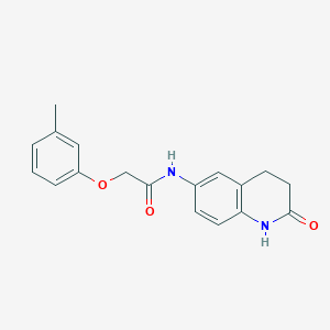 molecular formula C18H18N2O3 B3016650 N-(2-氧代-1,2,3,4-四氢喹啉-6-基)-2-(间甲苯氧基)乙酰胺 CAS No. 921914-87-6