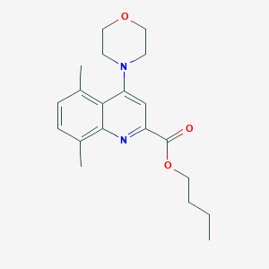 molecular formula C20H26N2O3 B3016678 5,8-二甲基-4-吗啉代喹啉-2-甲酸丁酯 CAS No. 887589-64-2