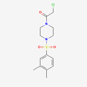 molecular formula C14H19ClN2O3S B3016693 1-(Chloroacetyl)-4-[(3,4-dimethylphenyl)sulfonyl]piperazine CAS No. 923239-47-8