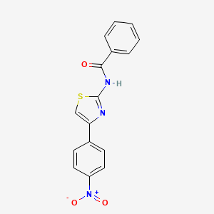 molecular formula C16H11N3O3S B3016717 (E)-N-(4-(4-nitrophenyl)thiazol-2(3H)-ylidene)benzamide CAS No. 313403-70-2