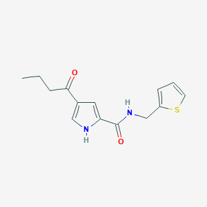 molecular formula C14H16N2O2S B3016758 4-丁酰基-N-(2-噻吩基甲基)-1H-吡咯-2-甲酰胺 CAS No. 478259-60-8