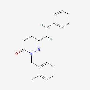 molecular formula C20H20N2O B3016760 2-(2-methylbenzyl)-6-styryl-4,5-dihydro-3(2H)-pyridazinone CAS No. 303146-67-0