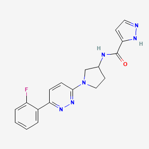 molecular formula C18H17FN6O B3016762 C18H17FN6O CAS No. 1396857-58-1