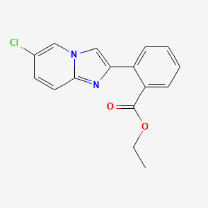 molecular formula C16H13ClN2O2 B3016767 2-(6-氯咪唑并[1,2-a]吡啶-2-基)苯甲酸乙酯 CAS No. 900015-03-4