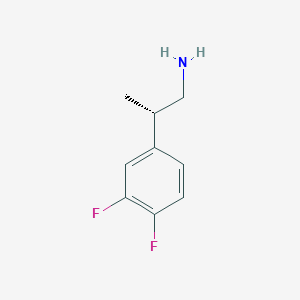 molecular formula C9H11F2N B3016777 (2S)-2-(3,4-Difluorophenyl)propan-1-amine CAS No. 2248184-24-7