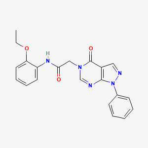 molecular formula C21H19N5O3 B3016788 N-(2-ethoxyphenyl)-2-(4-oxo-1-phenyl-1H-pyrazolo[3,4-d]pyrimidin-5(4H)-yl)acetamide CAS No. 852440-14-3