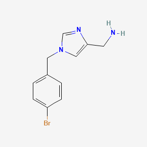 molecular formula C11H12BrN3 B3016794 [1-(4-Bromobenzyl)-1H-imidazol-4-yl]methanamine CAS No. 1368443-65-5