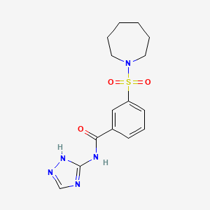 molecular formula C15H19N5O3S B3016796 3-(azepan-1-ylsulfonyl)-N-(4H-1,2,4-triazol-3-yl)benzamide CAS No. 890611-35-5