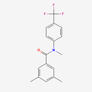 molecular formula C17H16F3NO B3016799 N,3,5-trimethyl-N-[4-(trifluoromethyl)phenyl]benzamide CAS No. 338757-12-3