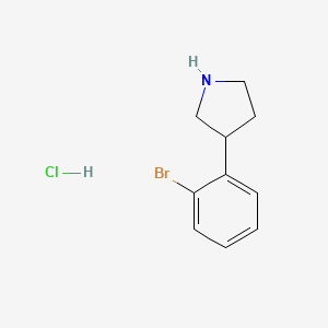 molecular formula C10H13BrClN B3016800 3-(2-Bromophenyl)pyrrolidine hydrochloride CAS No. 1203682-28-3