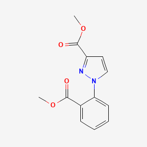 molecular formula C13H12N2O4 B3016808 Methyl 1-(2-(methoxycarbonyl)phenyl)-1H-pyrazole-3-carboxylate CAS No. 2007916-08-5