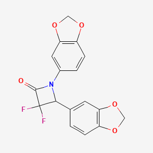 1,4-Bis(1,3-benzodioxol-5-yl)-3,3-difluoroazetidin-2-one