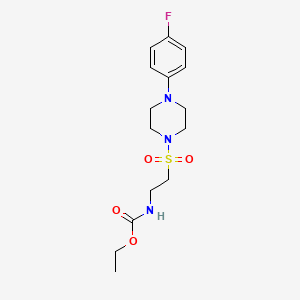 molecular formula C15H22FN3O4S B3016813 Ethyl (2-((4-(4-fluorophenyl)piperazin-1-yl)sulfonyl)ethyl)carbamate CAS No. 897619-02-2