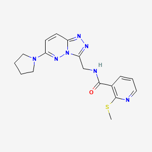 2-(methylthio)-N-((6-(pyrrolidin-1-yl)-[1,2,4]triazolo[4,3-b]pyridazin-3-yl)methyl)nicotinamide