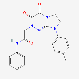 molecular formula C20H19N5O3 B3016822 2-(3,4-dioxo-8-(p-tolyl)-3,4,7,8-tetrahydroimidazo[2,1-c][1,2,4]triazin-2(6H)-yl)-N-phenylacetamide CAS No. 941891-23-2