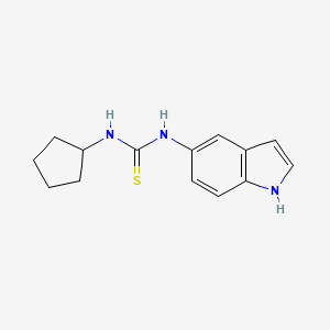 molecular formula C14H17N3S B3016823 1-cyclopentyl-3-(1H-indol-5-yl)thiourea CAS No. 299207-82-2