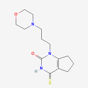 1-(3-morpholinopropyl)-4-thioxo-3,4,6,7-tetrahydro-1H-cyclopenta[d]pyrimidin-2(5H)-one