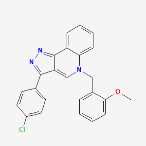 molecular formula C24H18ClN3O B3016829 3-(4-chlorophenyl)-5-(2-methoxybenzyl)-5H-pyrazolo[4,3-c]quinoline CAS No. 866811-02-1