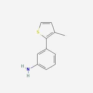 molecular formula C11H11NS B3016843 3-(3-Methylthiophen-2-yl)aniline CAS No. 1250151-23-5