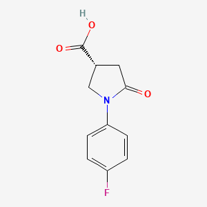 molecular formula C11H10FNO3 B3016850 (3R)-1-(4-氟苯基)-5-氧代吡咯烷-3-羧酸 CAS No. 2034166-35-1
