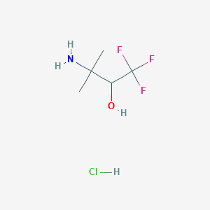 molecular formula C5H11ClF3NO B3016854 3-Amino-1,1,1-trifluoro-3-methylbutan-2-ol hydrochloride CAS No. 156990-55-5
